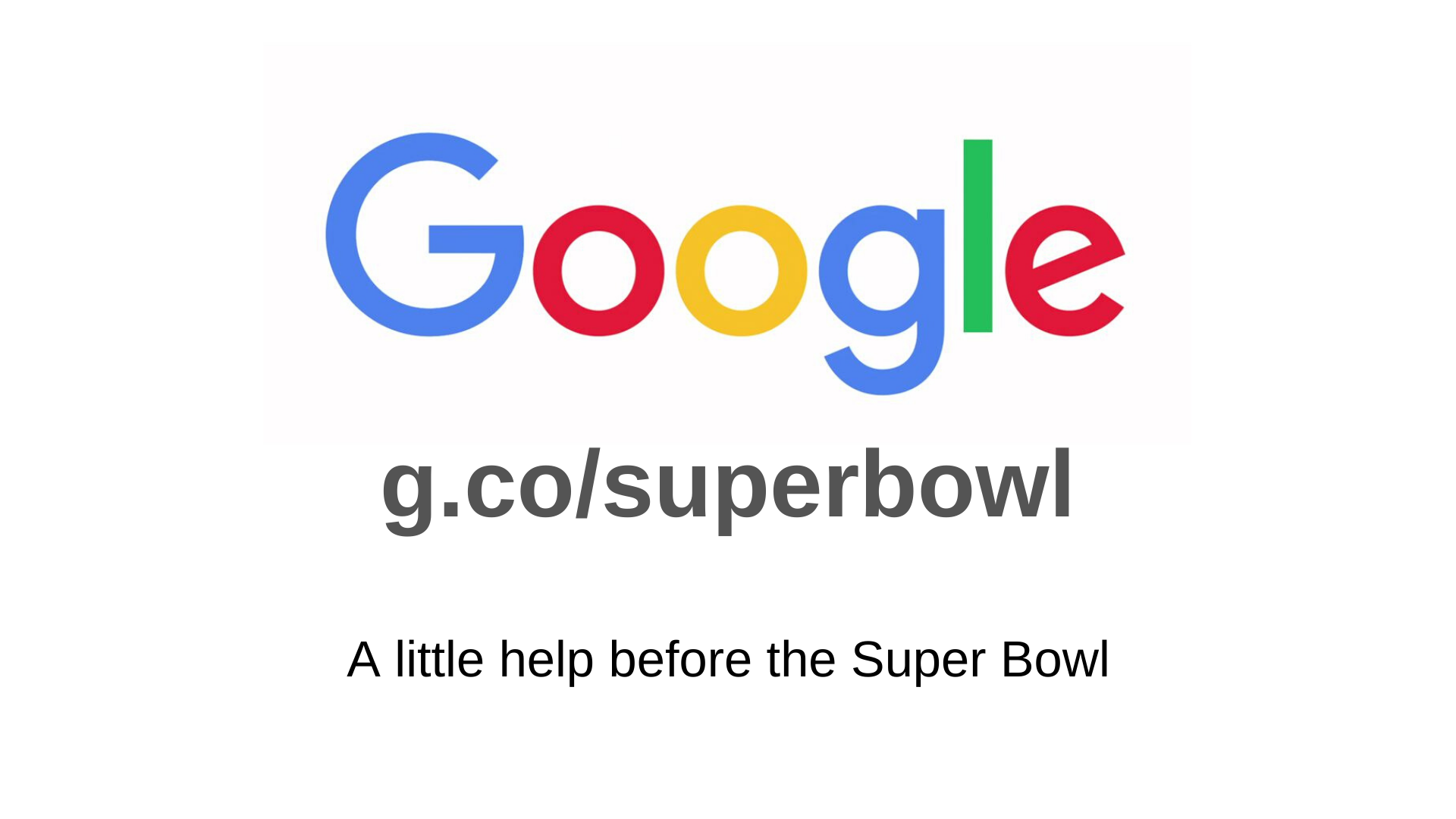 Google Super Bowl LIV Domain Name